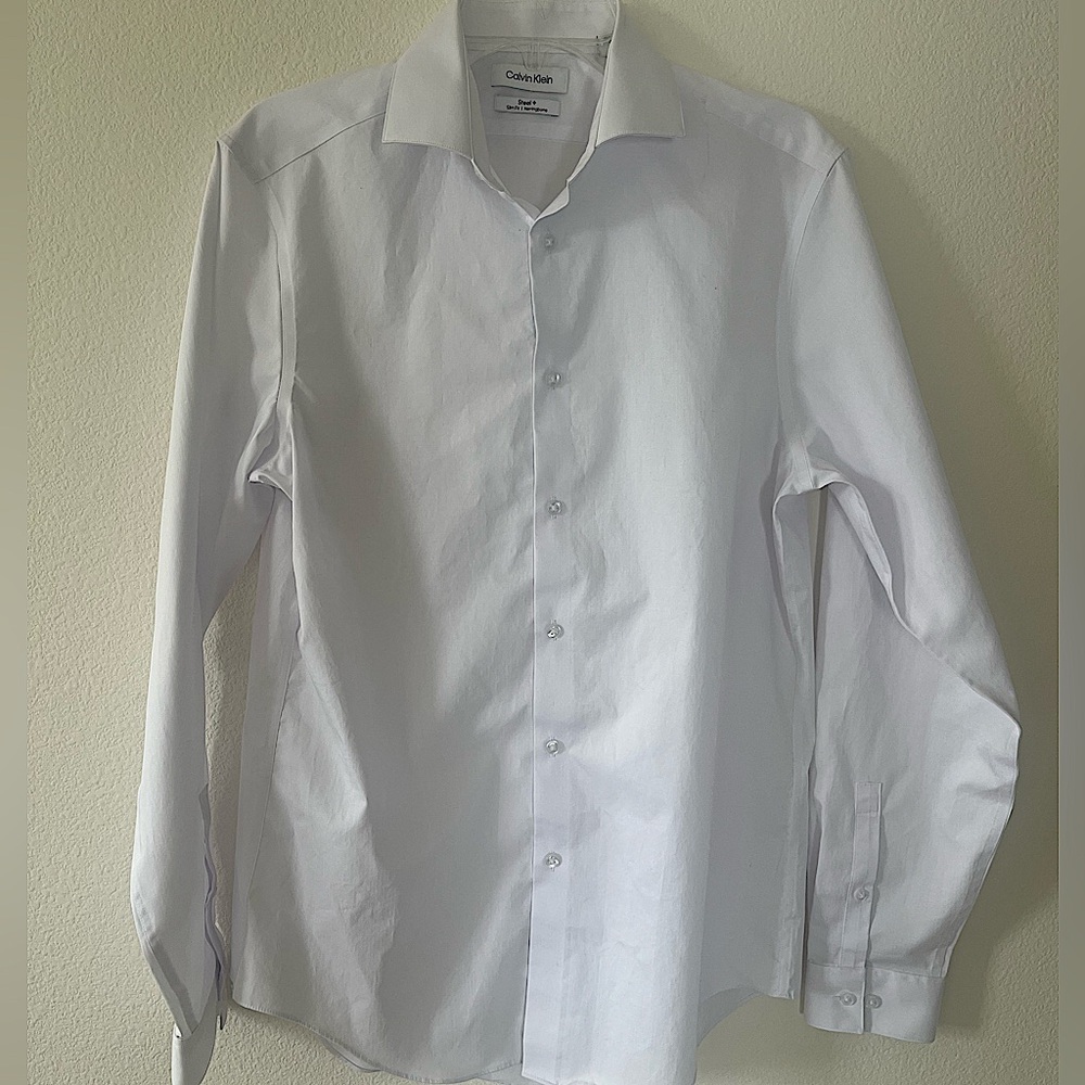 Calvin Klein White Button Up dress  Shirt